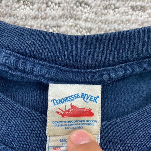 Vintage Y2K Shirt Adult Men Large L Navy Blue King of Unfinished Projects Tee - Picture 3 of 11